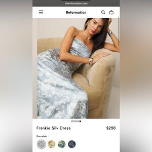Frankie Silk Dress - Reformation - Porcelain